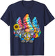 Three Hippie Gnomes Tie Dye funny design Women T-Shirt - T-Shirt | Navy