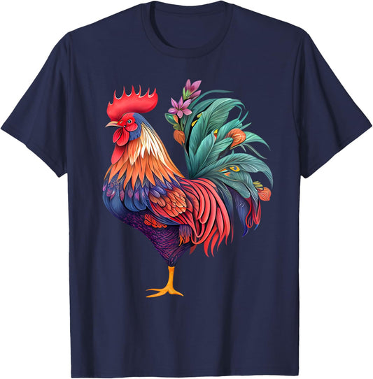 Funny Chicken Men Women Rooster Chicken Lovers T-Shirt - T-Shirt | Navy