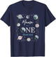 Mama Houston We Have A One Year Old Space Theme 1st Birthday T-Shirt - T-Shirt | Navy