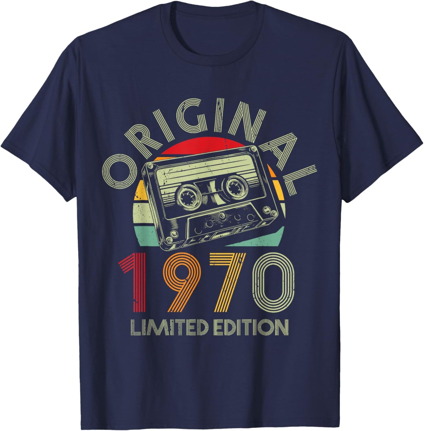 56.Geburtstag Original Männer Frauen Vintage Jahrgang 1970 T-Shirt - T-Shirt | Navy
