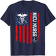 NICU Nurse American Flag Patriotic NICU Nurse 4th Of July Men T-Shirt - T-Shirt | Navy