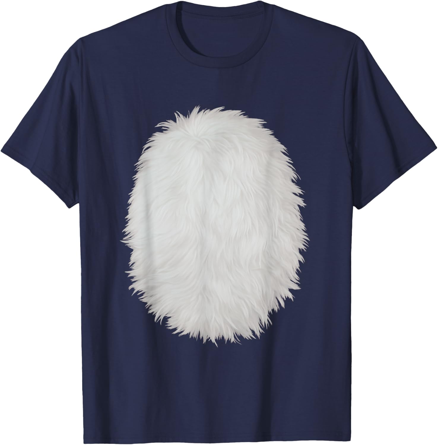 White Belly Costume DIY Cosplay Panda Bear Cat Skunk Deer T-Shirt - T-Shirt | Navy