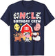 Cow Uncle Birthday Crew Farm Theme Animals Birthday Party T-Shirt - T-Shirt | Navy