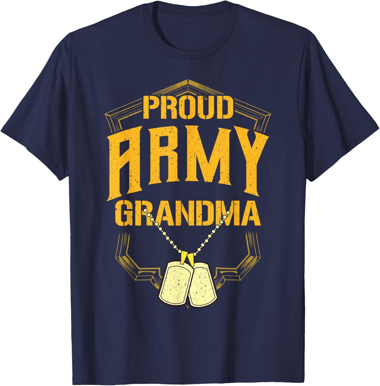 Proud Army GrandMa Shirt Military Pride T Shirt T-Shirt - T-Shirt | Navy