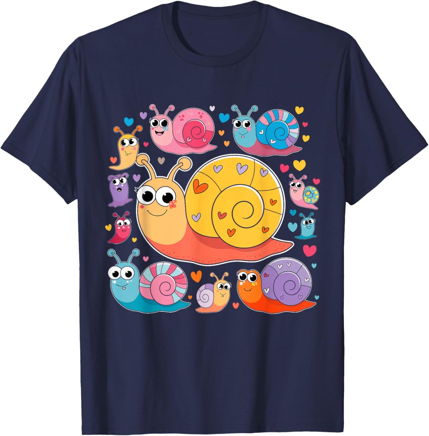Schnecken Lustiges Kinder Outfit Tolle Idee T-Shirt - T-Shirt | Navy