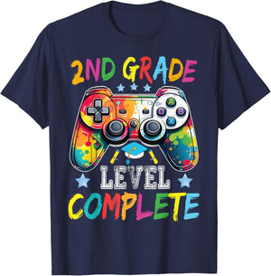 2nd Grade Level Complete Shirt Graduation Last Day Of School T-Shirt - T-Shirt | Navy