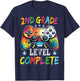 2nd Grade Level Complete Shirt Graduation Last Day Of School T-Shirt - T-Shirt | Navy