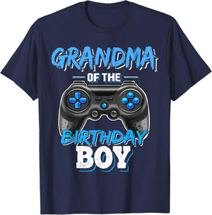 Grandma of the Birthday Boy Matching Video Game Birthday T-Shirt - T-Shirt | Navy