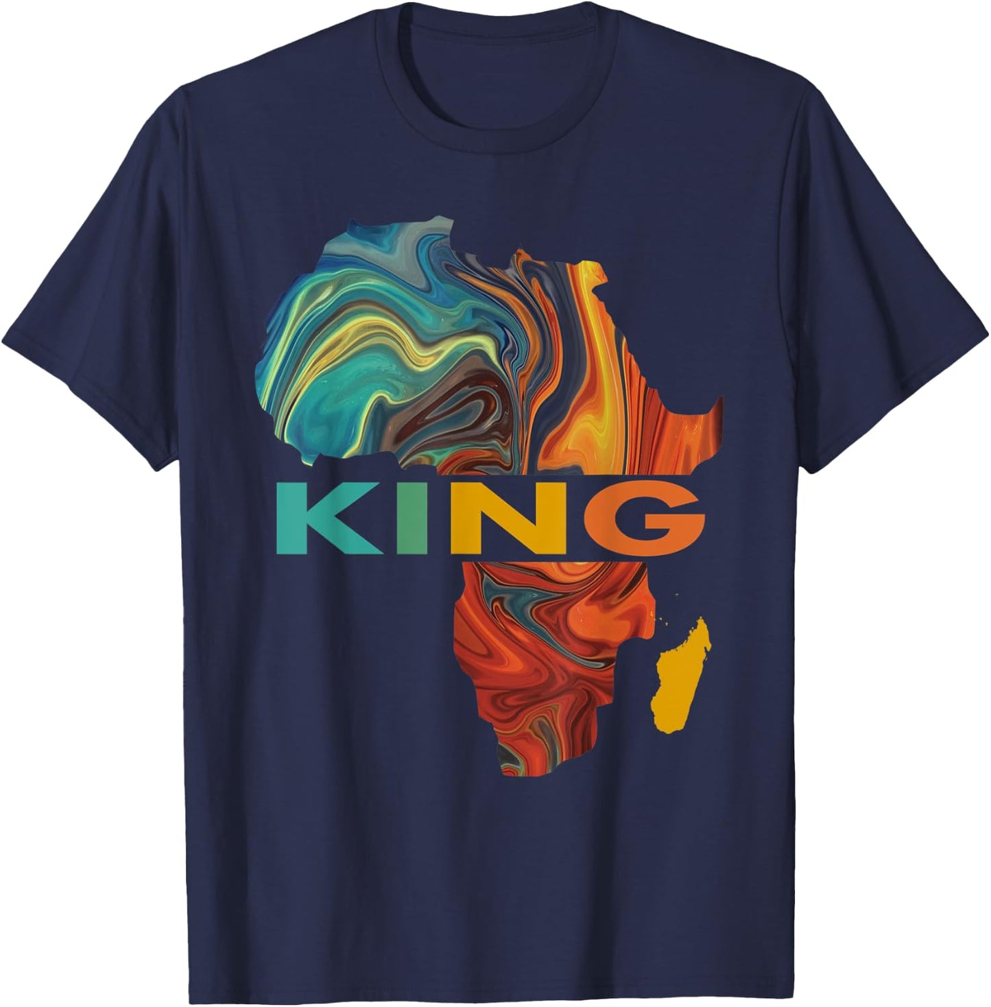 African continent King Men Art T-Shirt - T-Shirt | Navy