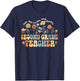 Second 2nd Grade Teacher Appreciation Teaching Wildflowers T-Shirt - T-Shirt | Navy