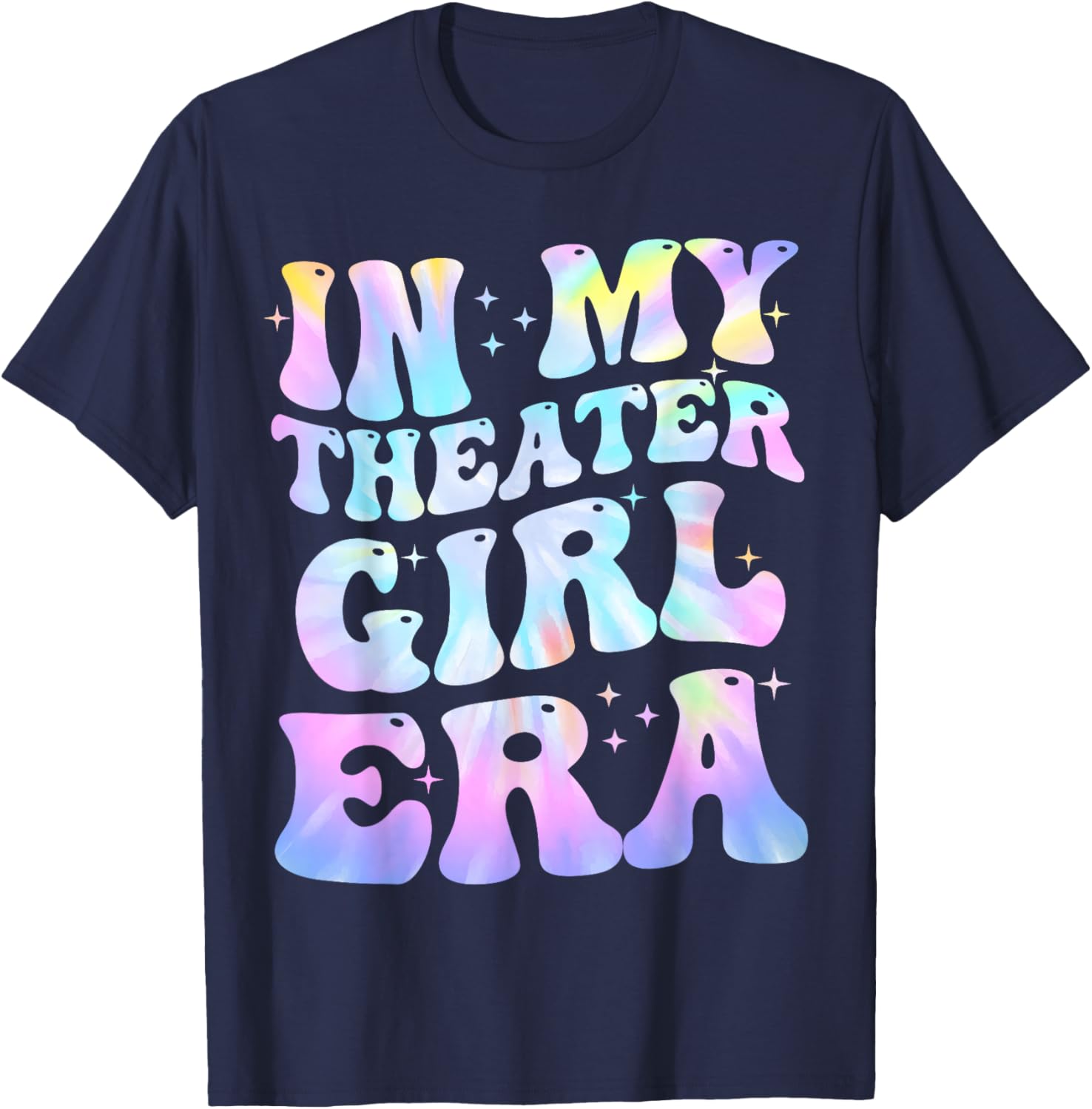 In My Theater Girl Era Groovy Drama Theater Thespian T-Shirt - T-Shirt | Navy