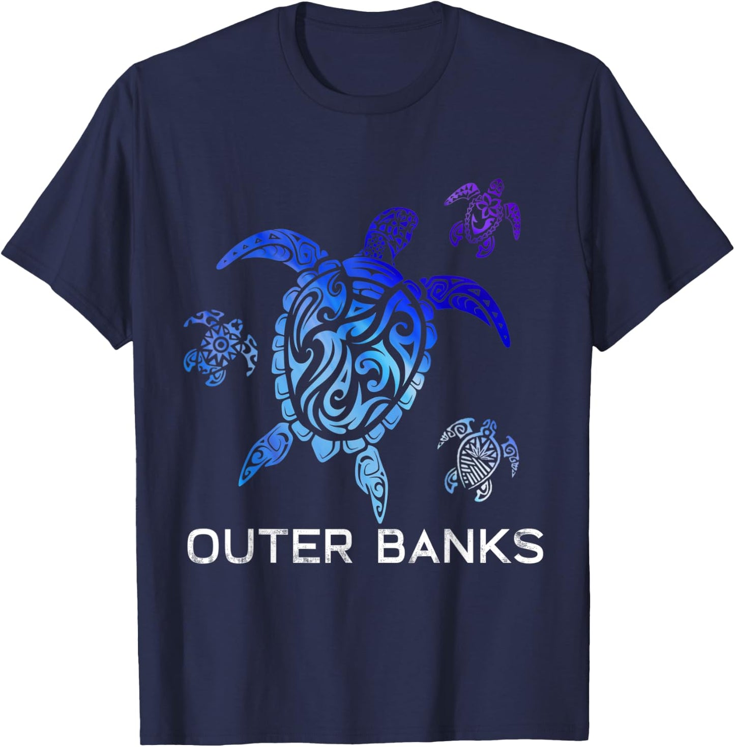 OBX Outer banks North Carolina holiday vacation gift T-Shirt - T-Shirt | Navy