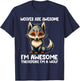 Cute Wolves Are Awesome I'm Awesome Therefore I'm a Wolf T-Shirt - T-Shirt | Navy