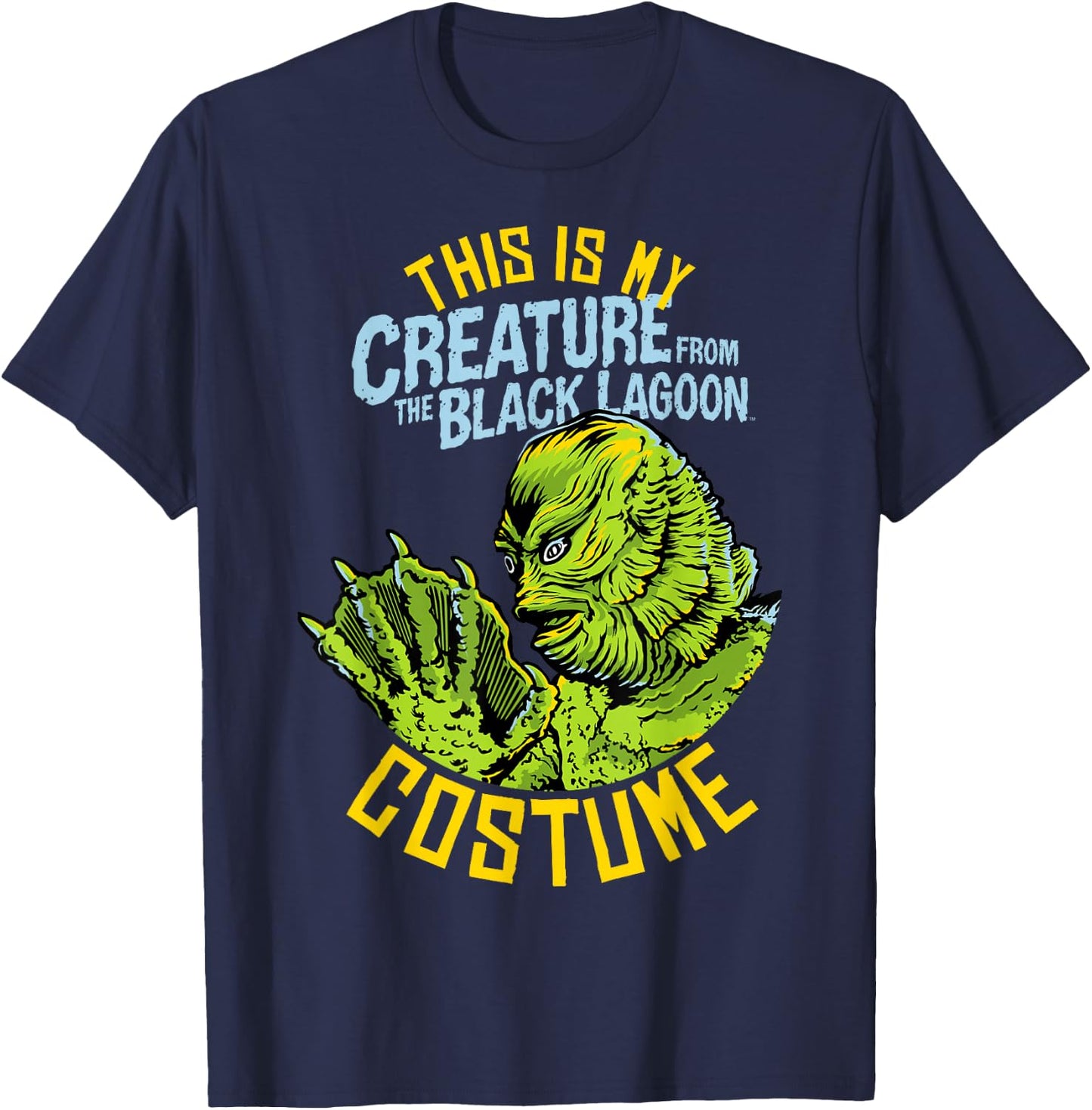 Universal Monsters Creature From The Black Lagoon Costume T-Shirt - T-Shirt | Navy