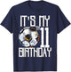 It's My 11th Birthday Soccer Player 11th Birthday Player T-Shirt - T-Shirt | Navy