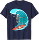Skeleton Surfer Halloween Funny Wave Surfing Surf Costume T-Shirt - T-Shirt | Navy