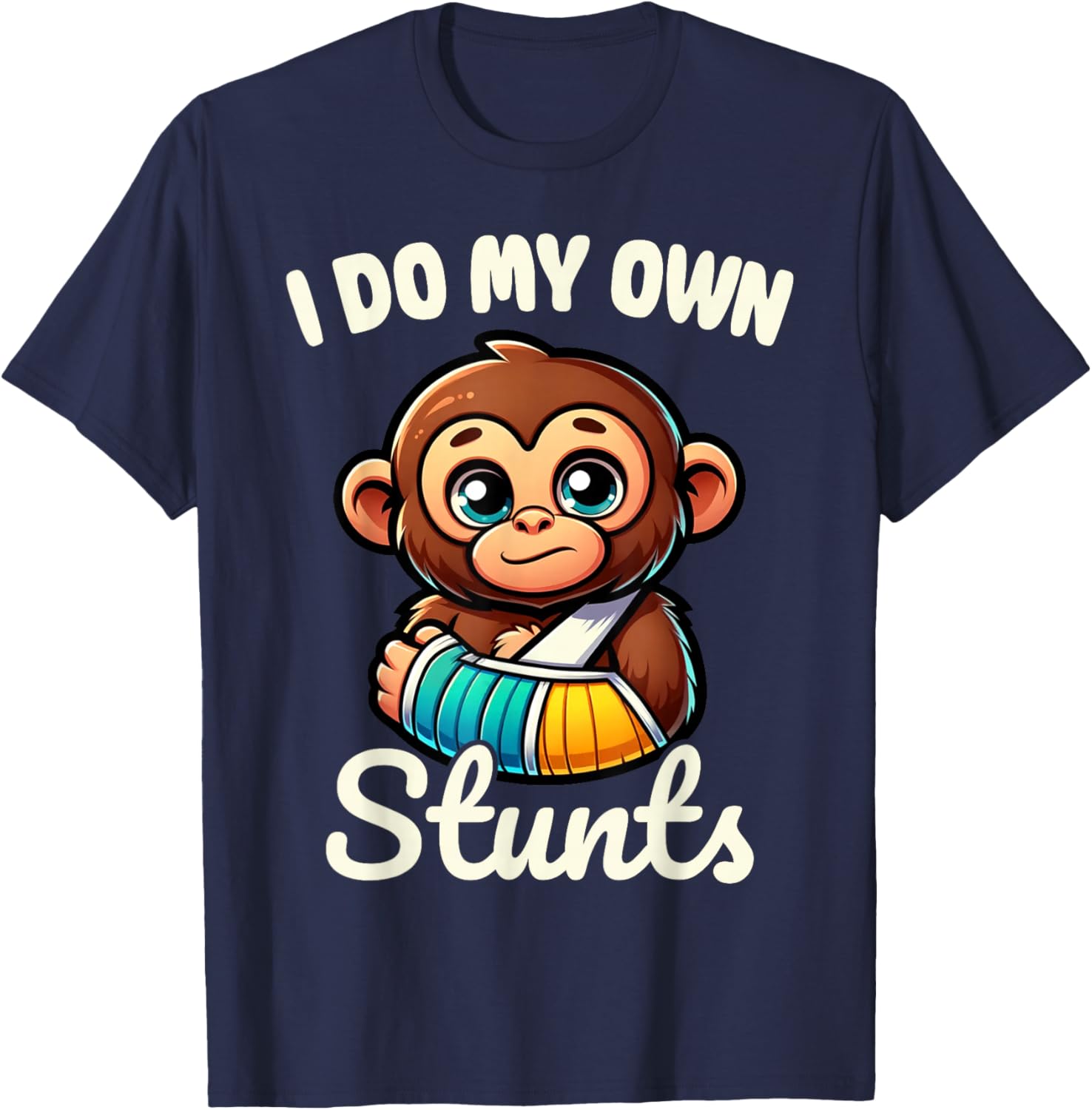 I Do My Own Stunts Broken Arm Gifts For Kids T-Shirt - T-Shirt | Navy