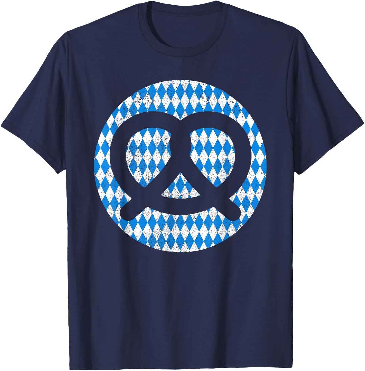 Oktoberfest Bavarian Flag Pretzel Germany Souvenir T-Shirt - T-Shirt | Navy