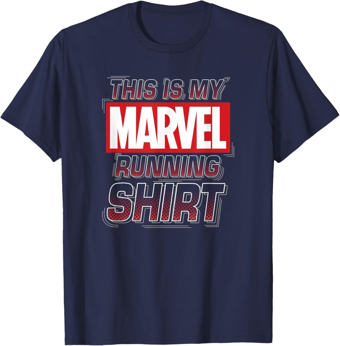 Marvel This Is My Marvel Running Shirt T-Shirt - T-Shirt | Navy