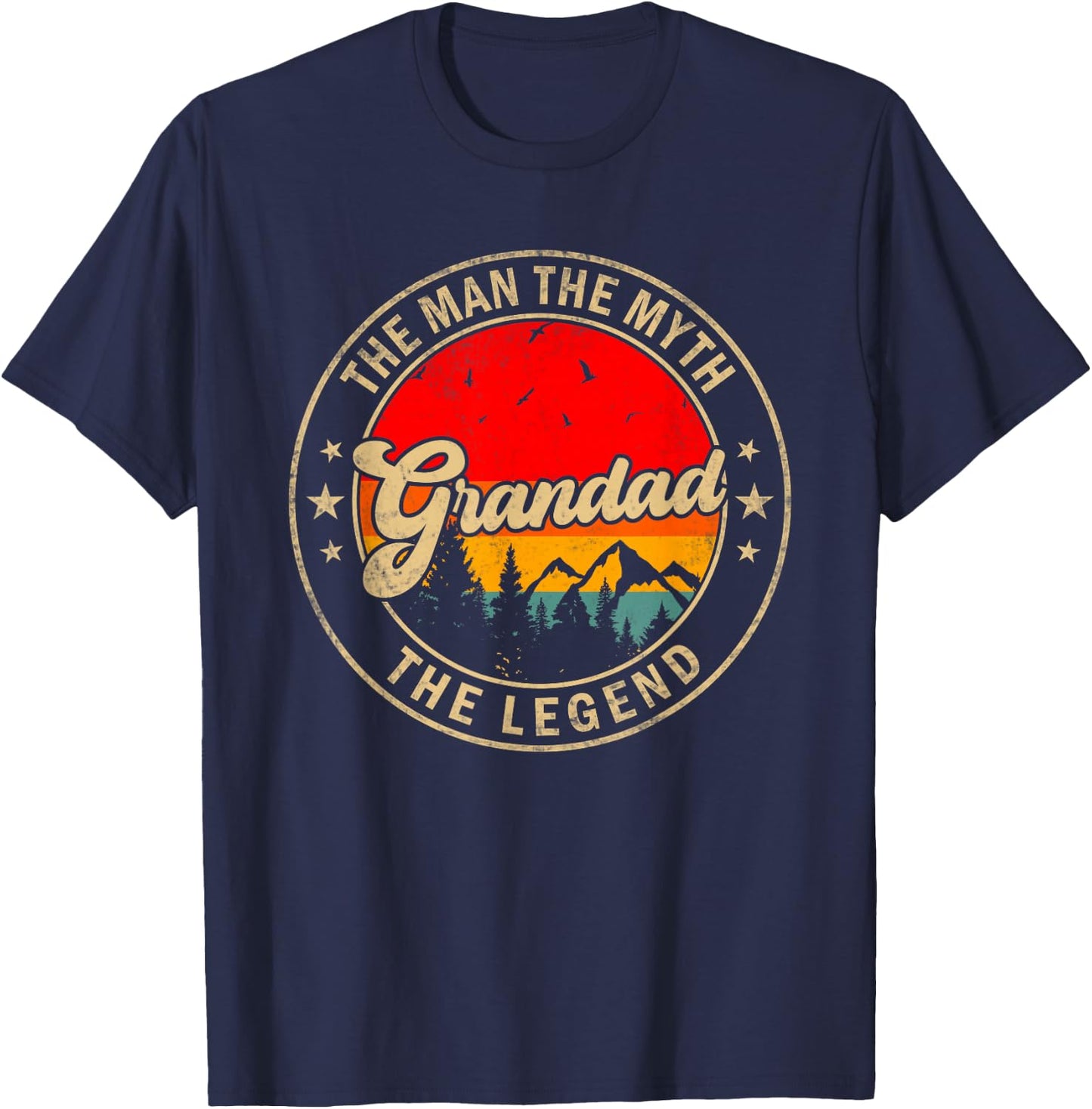 Grandad the Man the Myth the Legend Father's Day for Grandpa T-Shirt - T-Shirt | Navy