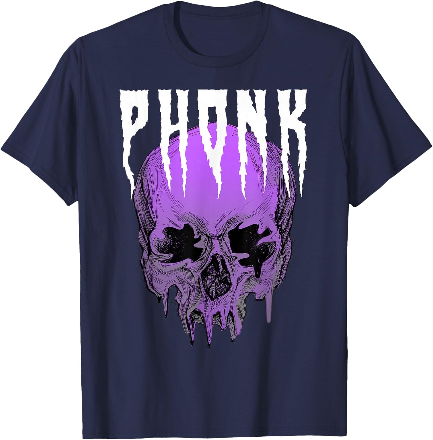 Phonk Skull T-Shirt - T-Shirt | Navy