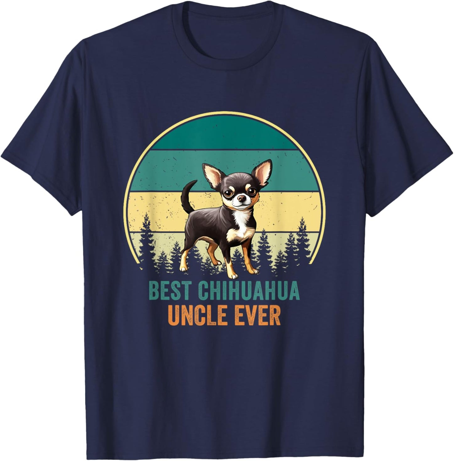 Best Chihuahua Uncle Ever Retro Vintage Dog Father Women T-Shirt - T-Shirt | Navy