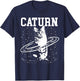 Caturn Saturn Space Cat T-Shirt - T-Shirt | Navy