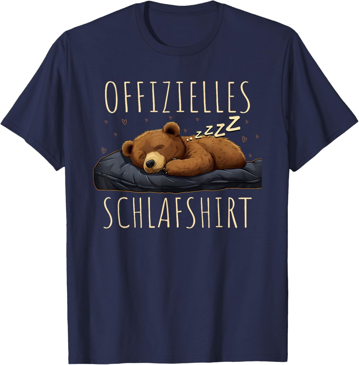 Offizielles Schlafshirt Teddy Herren Damen Pyjama T-Shirt - T-Shirt | Navy