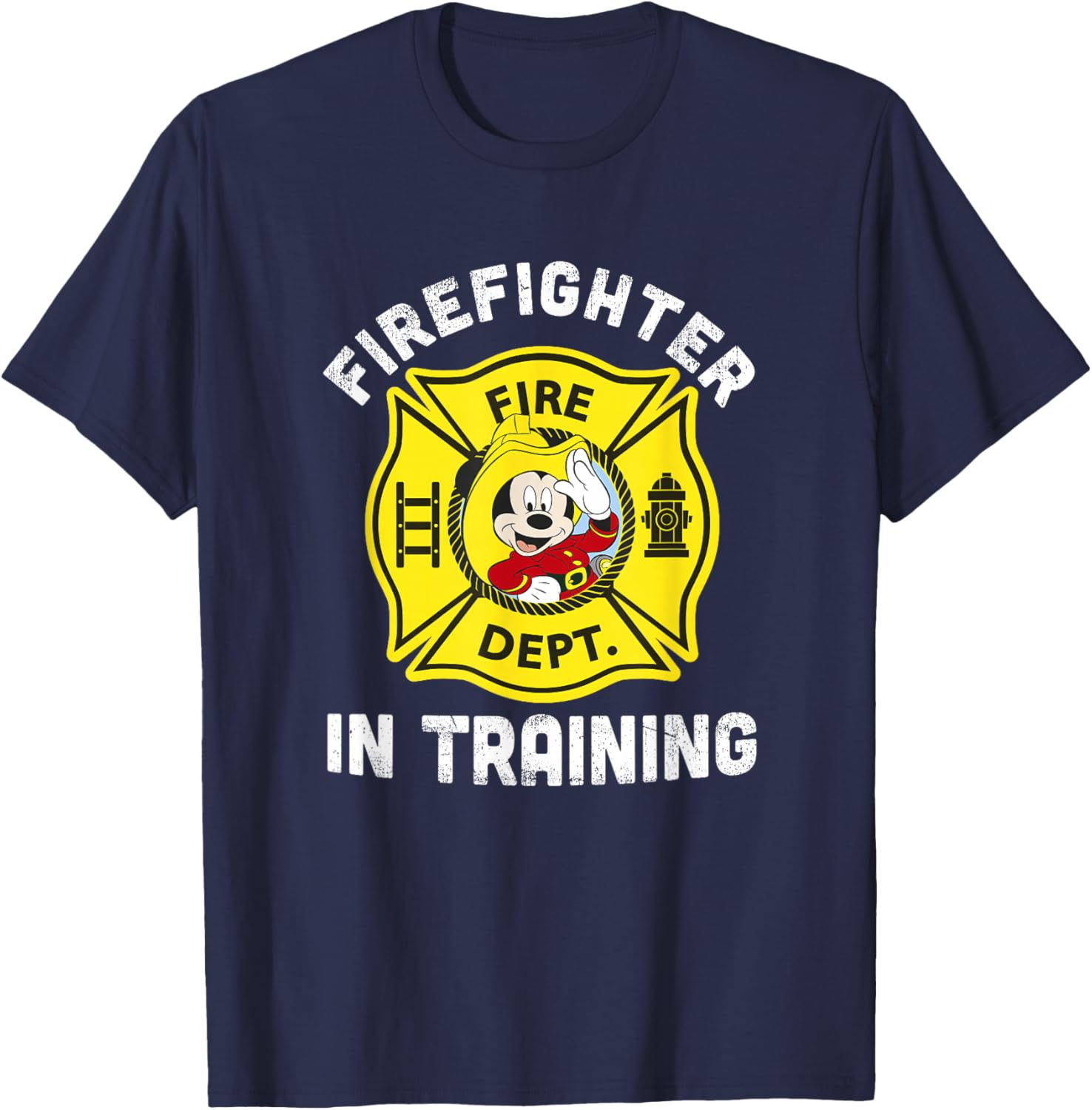 Disney Mickey And Friends Graduation Firefighter In Training T-Shirt - T-Shirt | Navy