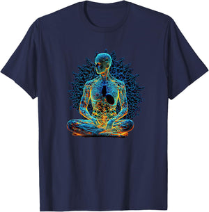 Energy Chakra Yoga Meditation Spiritual T-Shirt - T-Shirt | Navy