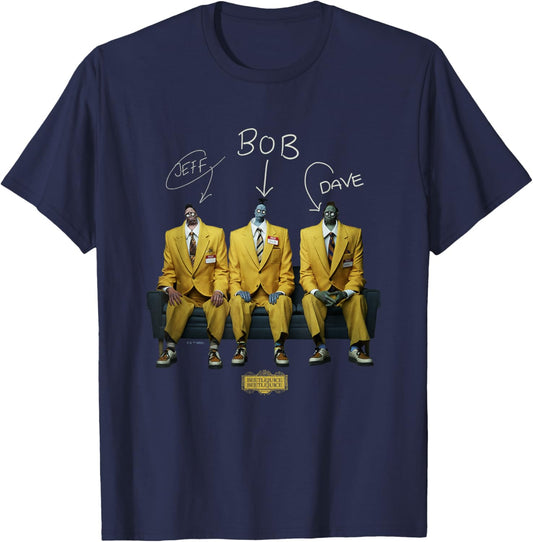 Beetlejuice Beetlejuice Jeff Bob & Dave Shrunken Heads T-Shirt - T-Shirt | Navy
