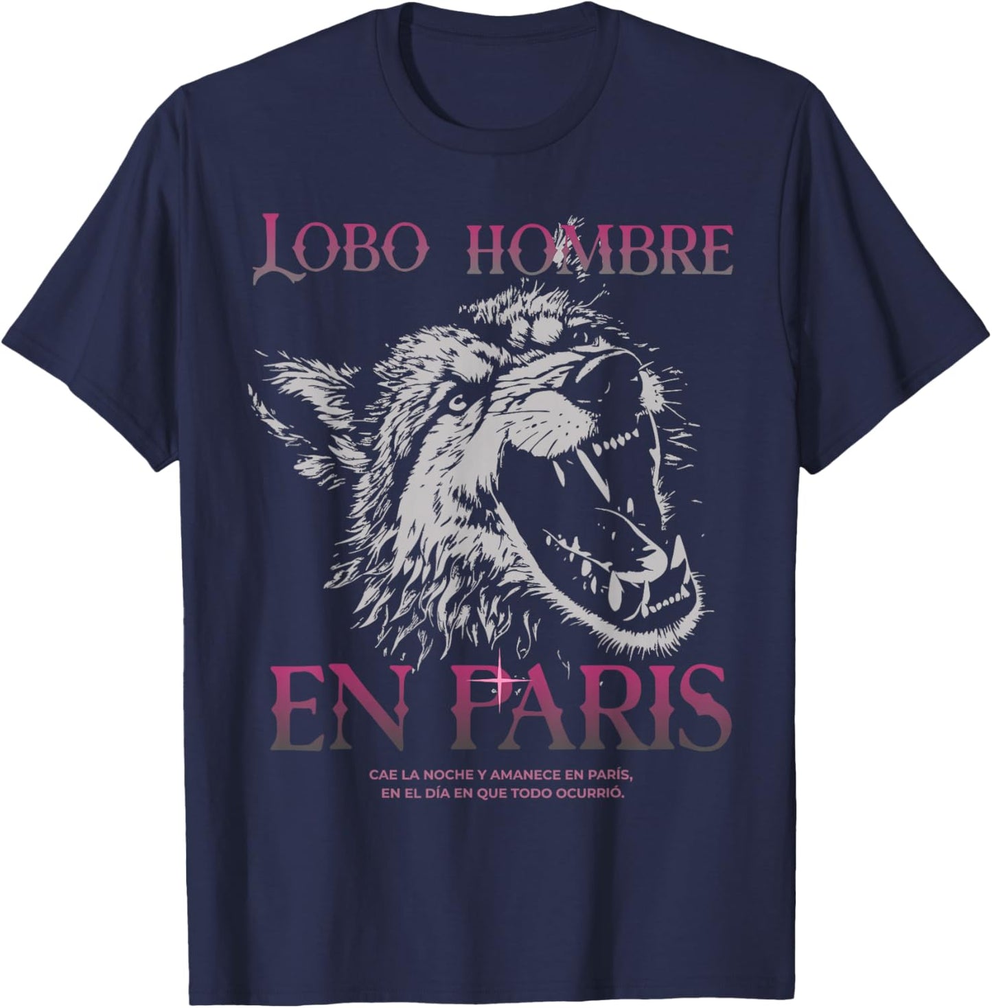 Lobo hombre en paris rock union espanol cool T-Shirt - T-Shirt | Navy