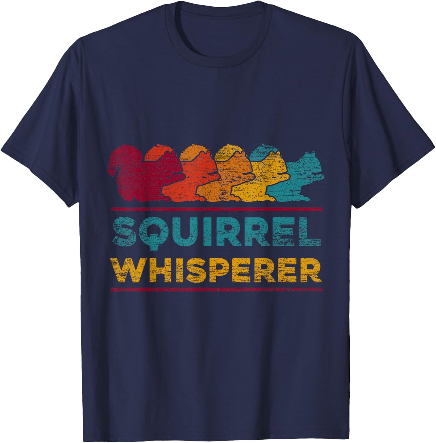 Vintage Squirrel Lover - Squirrel Whisperer Squirrel T-Shirt - T-Shirt | Navy