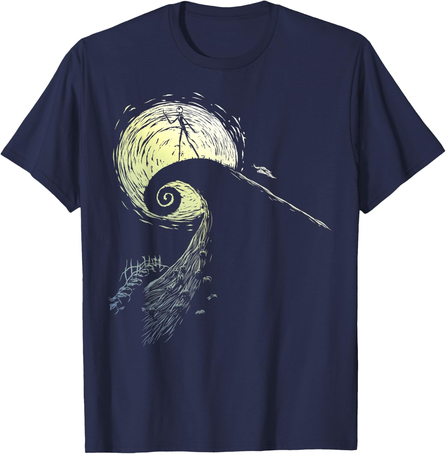Disney The Nightmare Before Christmas Jack Spiral Hill T-Shirt - T-Shirt | Navy