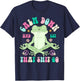 Calm Down And Let That Shit Go, Vintage Funny Frog Lovers T-Shirt - T-Shirt | Navy
