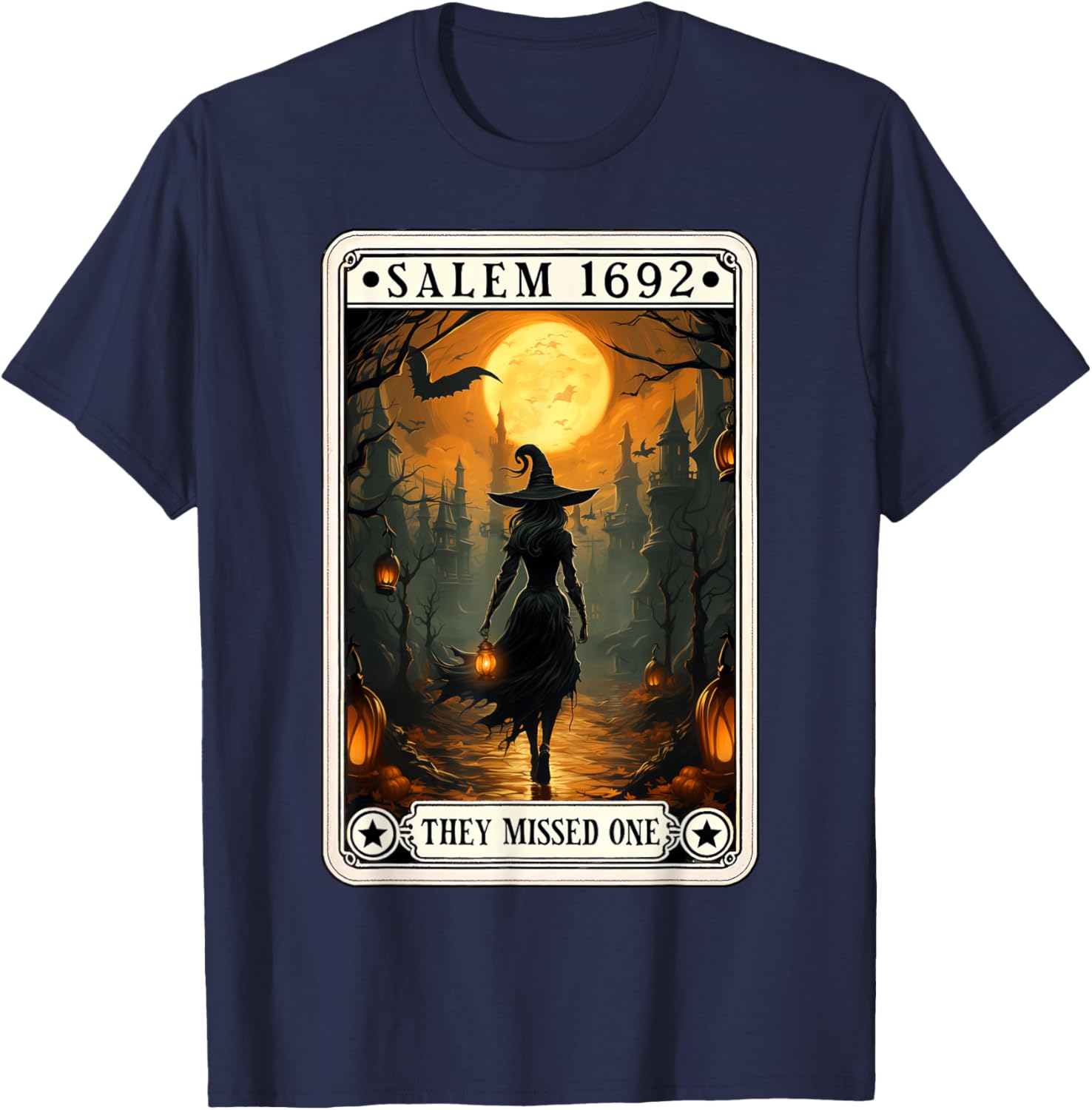 Salem 1692 They Missed One Halloween Witch Trials Women T-Shirt - T-Shirt | Navy