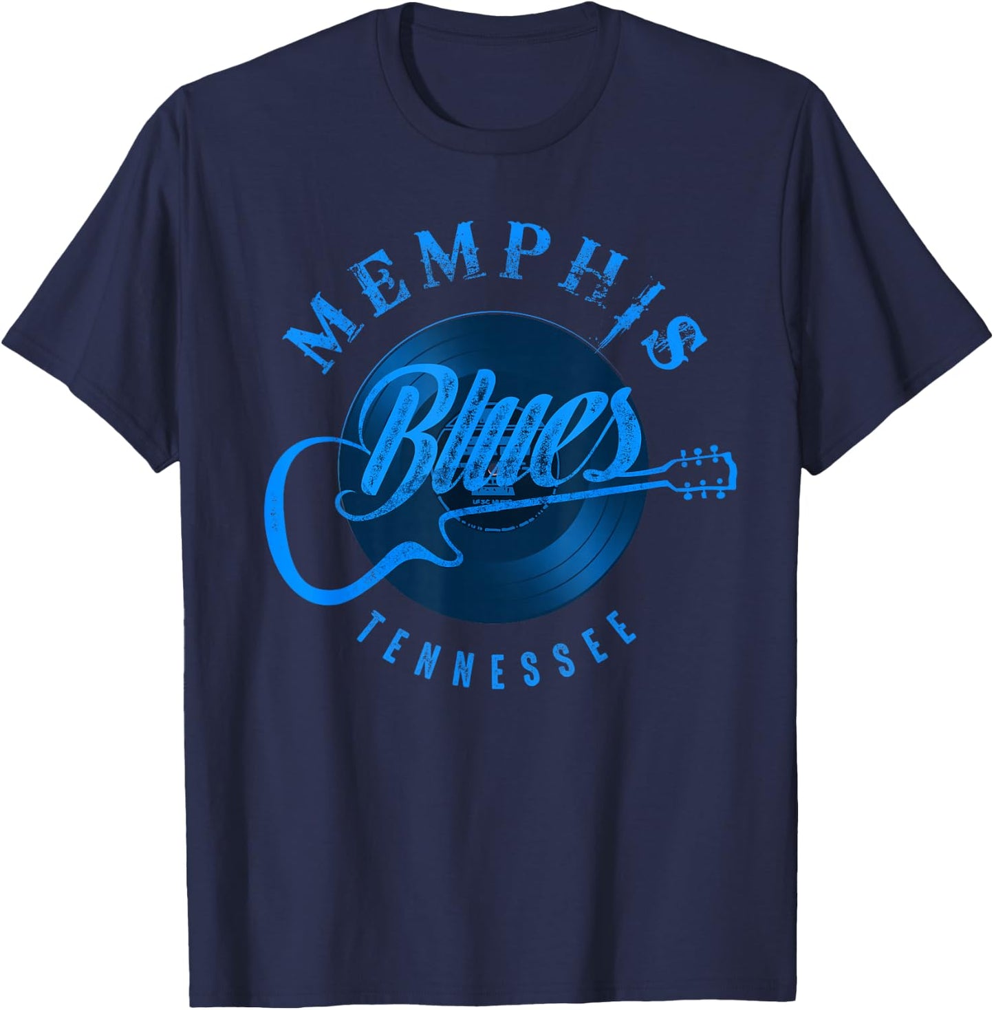 American City Memphis Tennessee Music Vintage T-Shirt - T-Shirt | Navy
