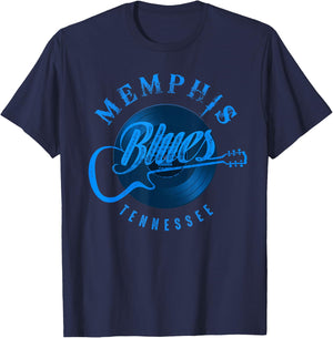 American City Memphis Tennessee Music Vintage T-Shirt - T-Shirt | Navy