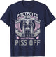 Motorcycle Protected By More Bikers Girlfriend Wife T-Shirt - T-Shirt | Navy