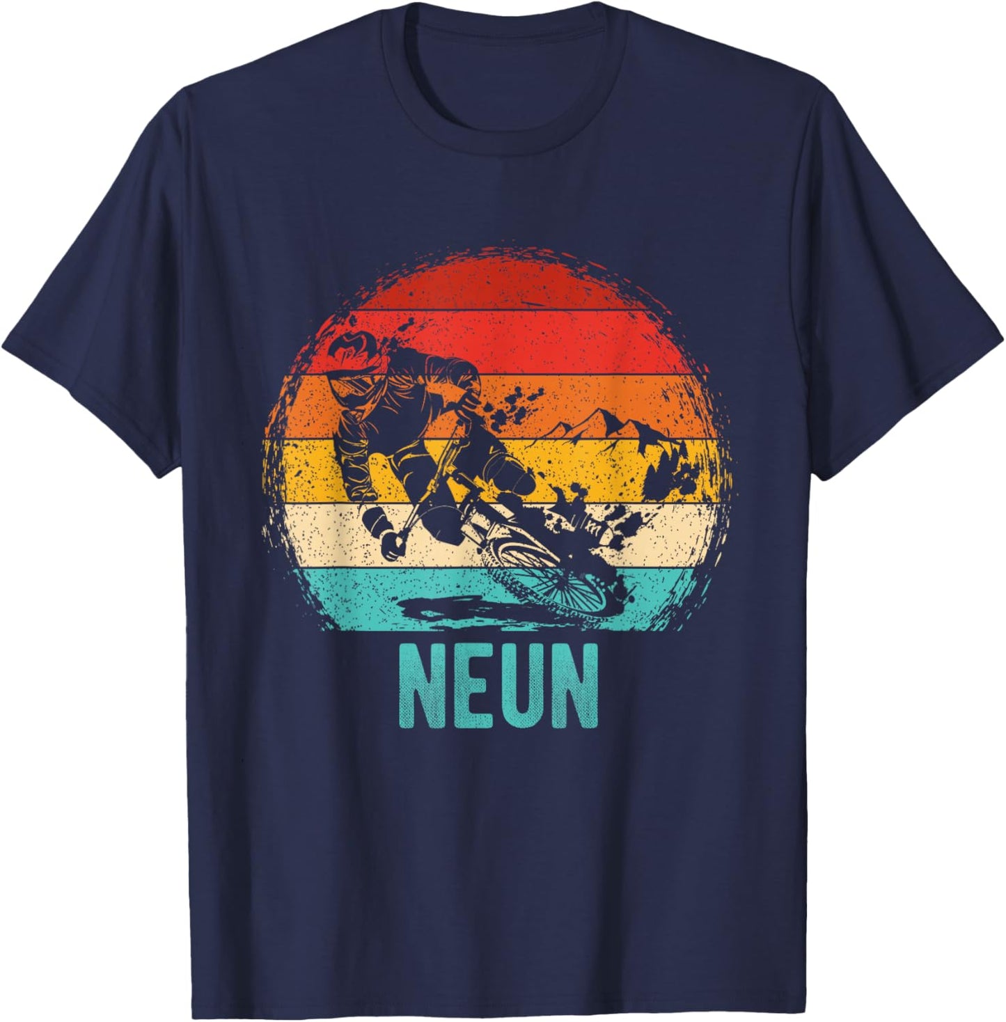 9. Geburtstag Mountainbike T-Shirt - T-Shirt | Navy