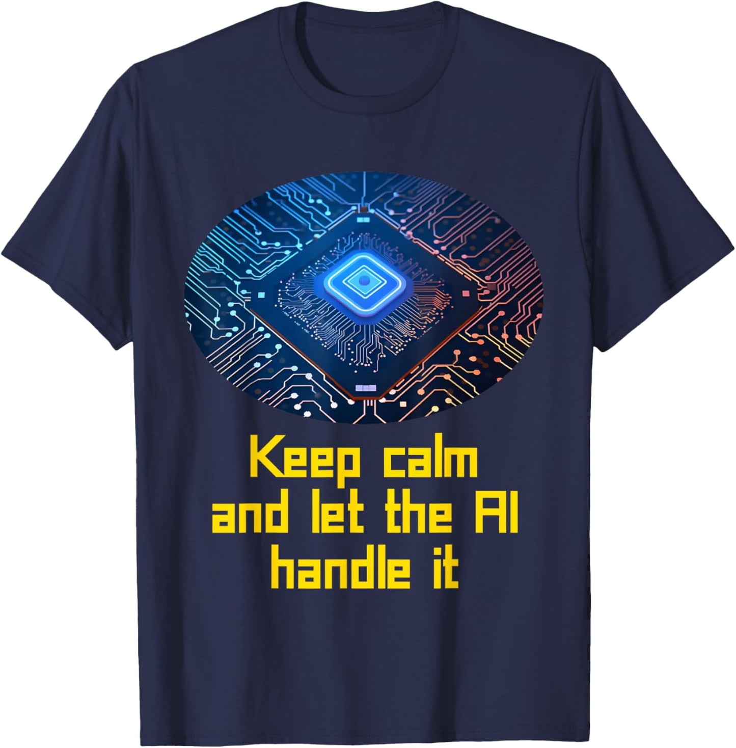 Cool Artificial intelligence and keep calm Costume T-Shirt - T-Shirt | Navy