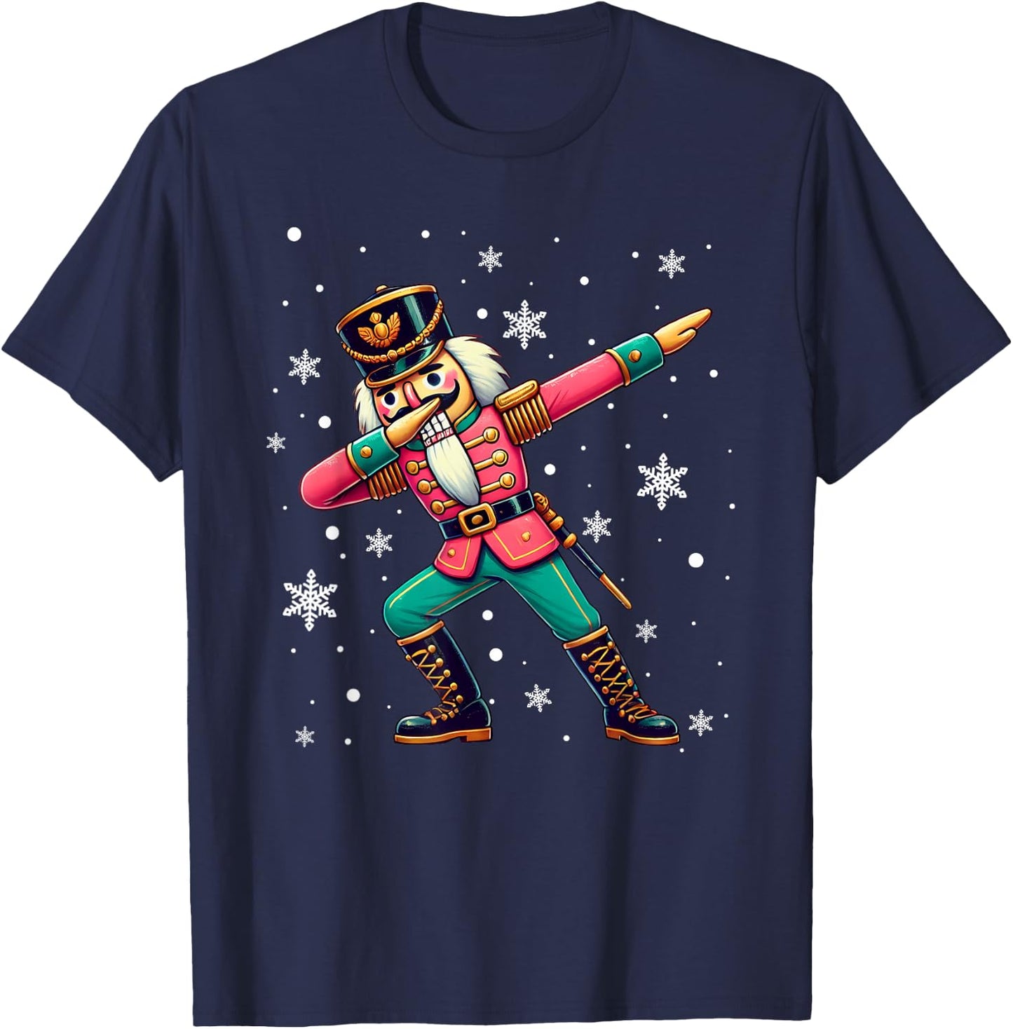 Dabbing Nutcracker Christmas Costume Matching Family Pajama T-Shirt - T-Shirt | Navy