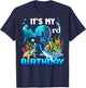 It's My 3rd Birthday Party Ocean 3 Years Old Sea Fish B-Day T-Shirt - T-Shirt | Navy