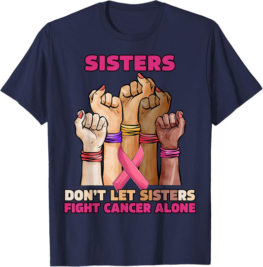 Pink Ribbon Breast Cancer Awareness Pink Ribbon October T-Shirt - T-Shirt | Navy