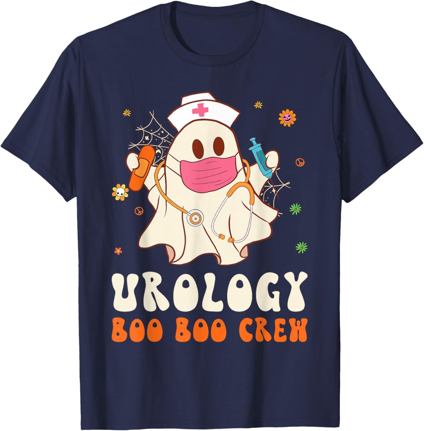 Urology Boo Boo Crew Nurse Funny Halloween Easy Costume T-Shirt - T-Shirt | Navy
