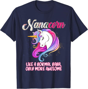 Nanacorn Happy Mother's Day Unicorn Lover Proud Nana T-Shirt - T-Shirt | Navy