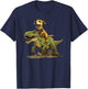 Funny Dog Riding A Dinosaur - Doggosaur - Dinosaur Dog T-Shirt - T-Shirt | Navy