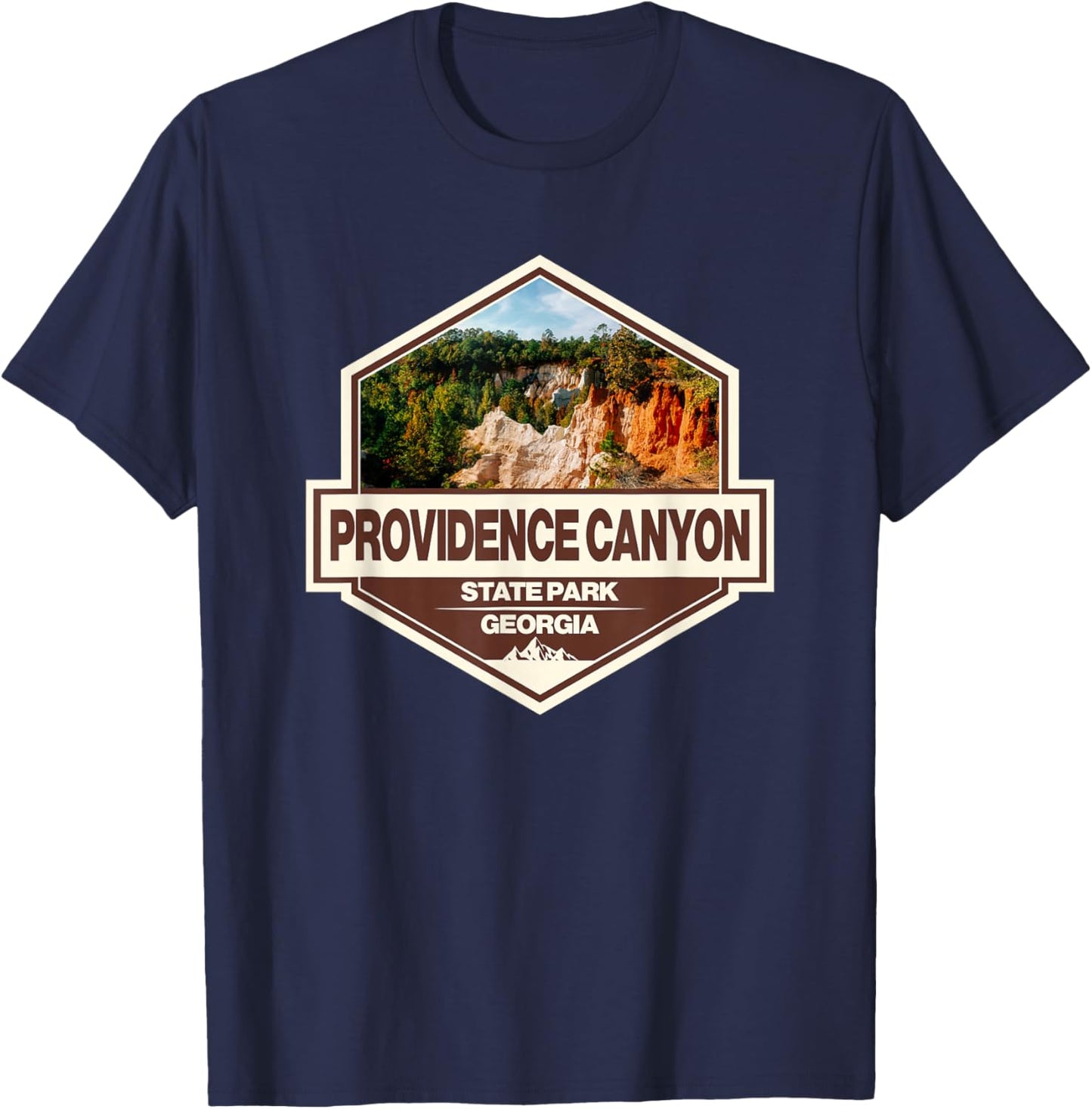 Providence Canyon State Park Georgia Badge Vintage T-Shirt - T-Shirt | Navy