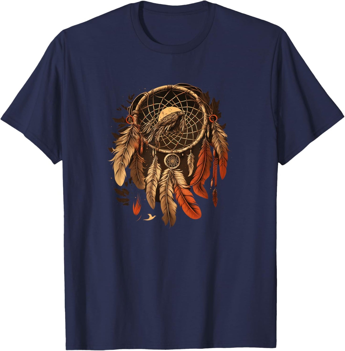Native American Dreamcatcher Indian Design T-Shirt - T-Shirt | Navy