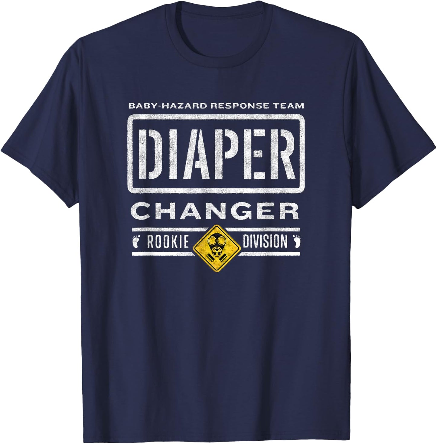 Funny Diaper Changer Duty - expecting baby New Dad Mom T-Shirt - T-Shirt | Navy